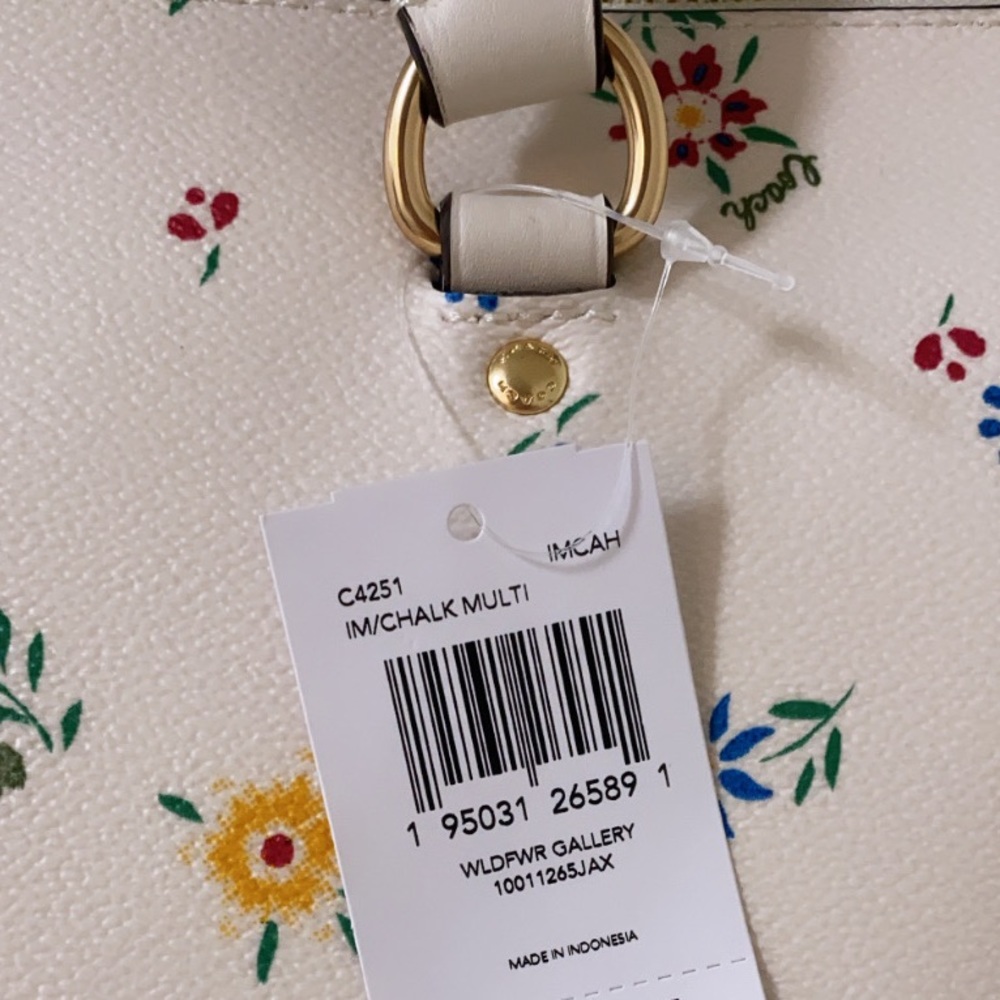 New💃Coach Gallery Tote Purse Wild Meadow Print - Picture 10 of 10